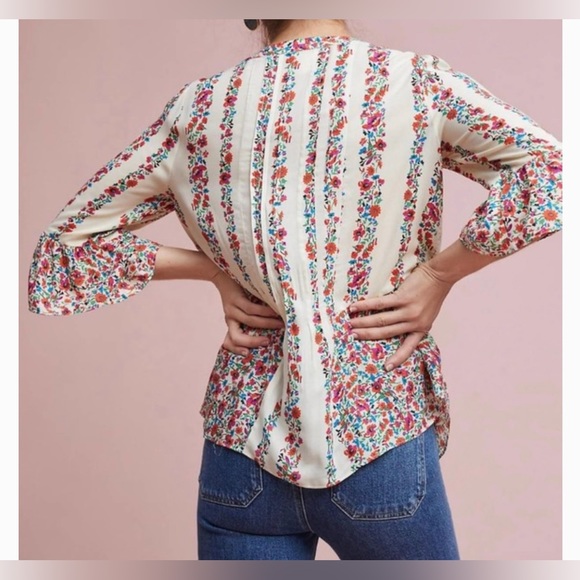 Anthropologie Maeve Hiver Floral Blouse - Picture 3 of 8